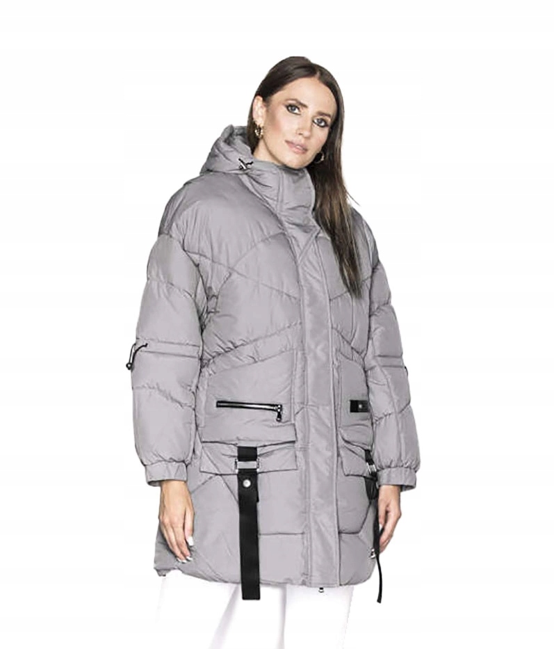 Dámská Péřová Bunda AG2-J85 Šedá S/m