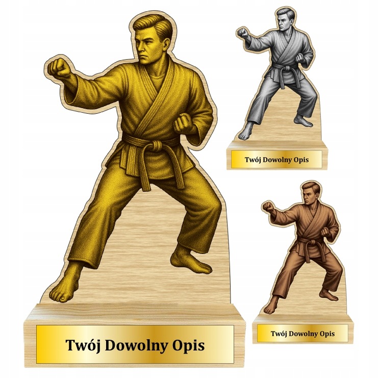 Komplet sošek Karate 20 cm s Uv potiskem překližka cedulka karate