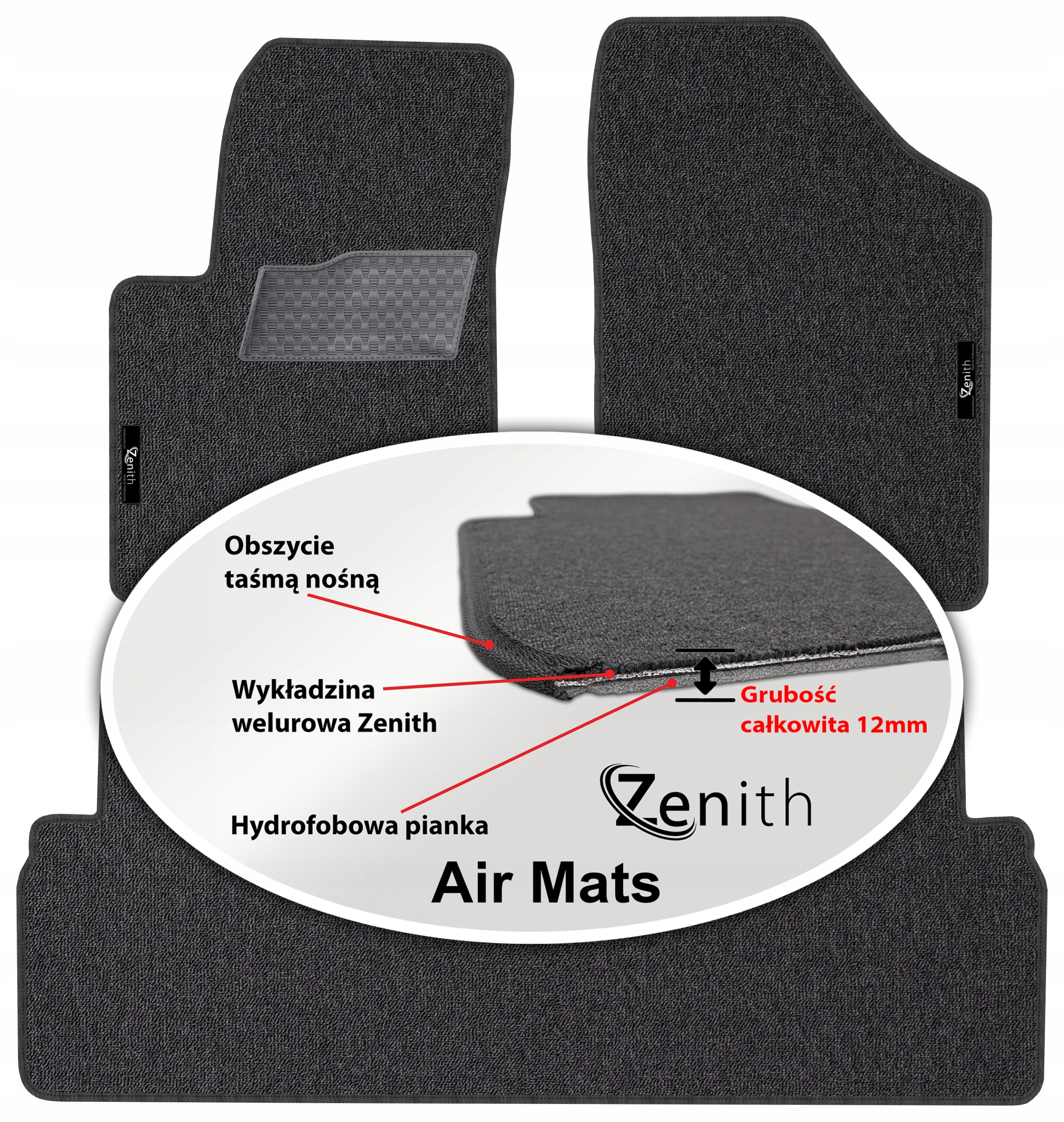 Hyundai ix20 2010-2018 Velurové koberce do auta Zenith Air Mats