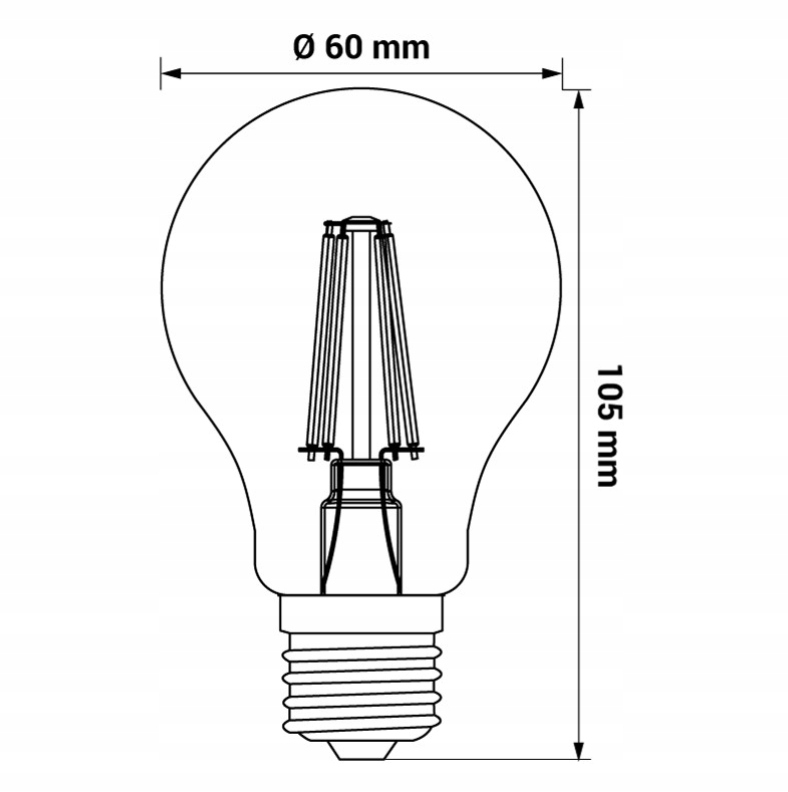 ŻARÓWKA LED E27 CLARO 8W WW 806LM CIEPŁE ŚWIATŁO Kod producenta ORO04100