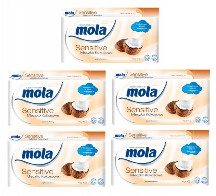 

Mola sensitive papier toaletowy kokos 5x8 40 Rolek