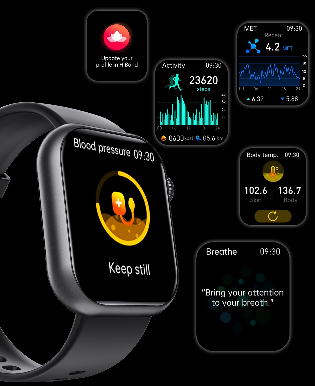 SMARTWATCH MEDYKOR ZEGAREK GLUKOMETR POZIOM CUKRU PREZENT+Piękny prezent Szkiełko mineralne