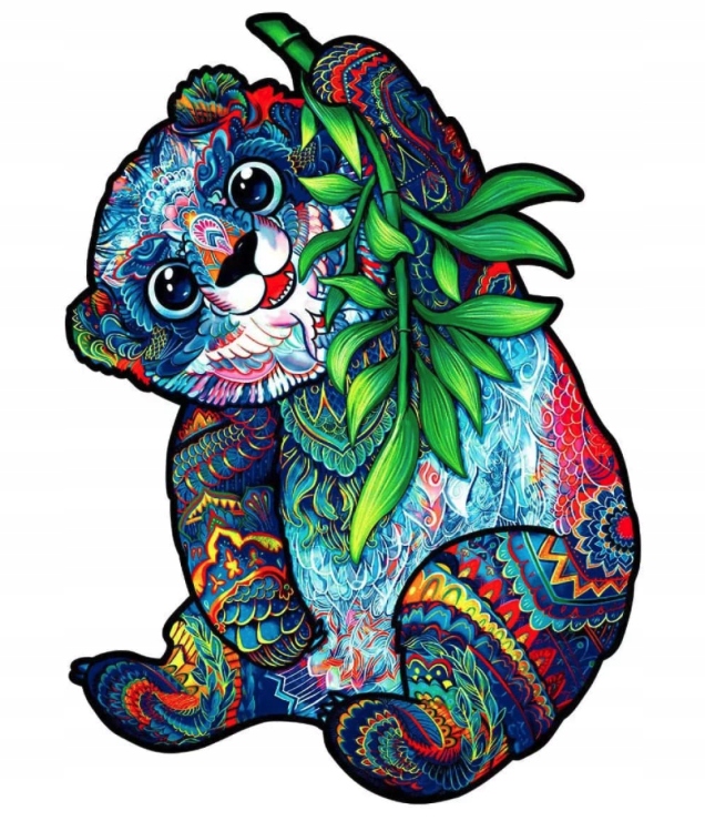 Puzzle Drewniane Dla Dorosłych Poważna Panda