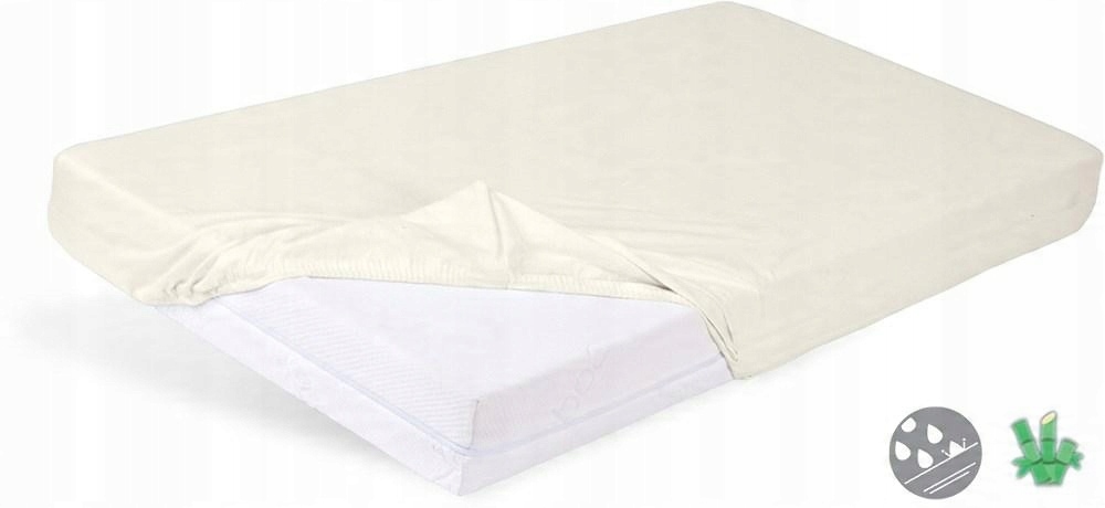 Hygienická podložka Nepropustné Prostěradlo 160x200x20 Bamboo Krémová