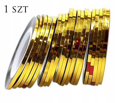TASIEMKA ZŁOTA 2MM do zdobienia paznokci 1 SZT