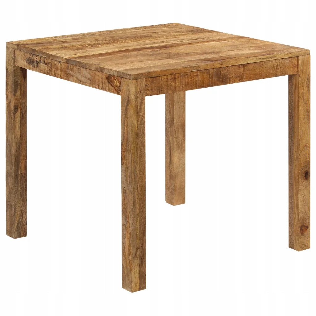 Jídelní stůl 80 x 80 x 76 cm z masivního mangového dřeva v rustikálním stylu