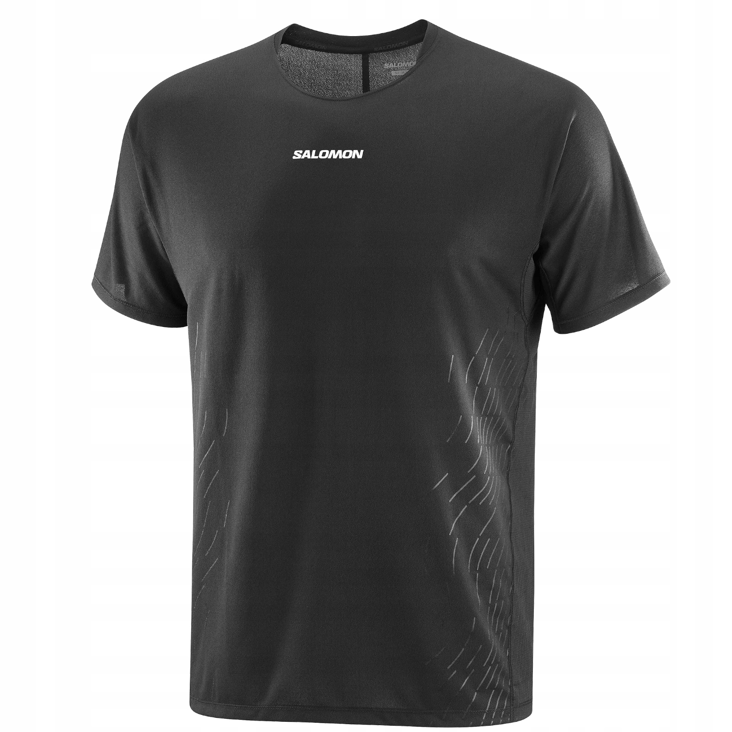 Salomon Sense Aero Ss Tee Gfx M [s] pánské tričko Polyester Černé