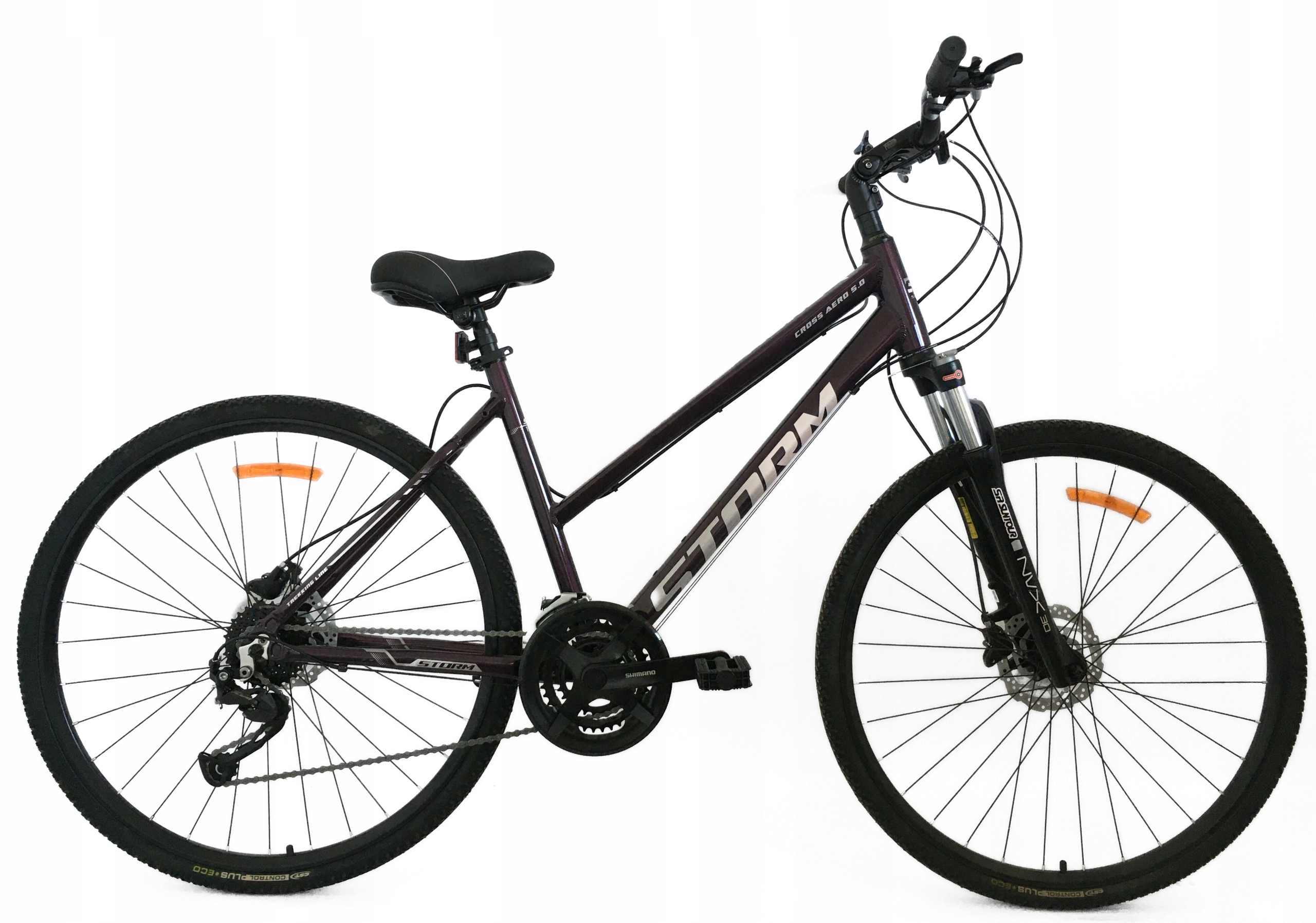 Rower Storm Cross Aero 5.0 Lady fioletowy 19