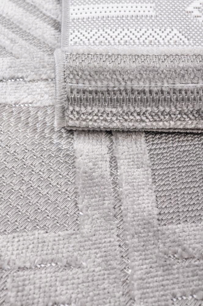 Vonkajší koberec Dora kosoštvorec sivý 160x220 cm
