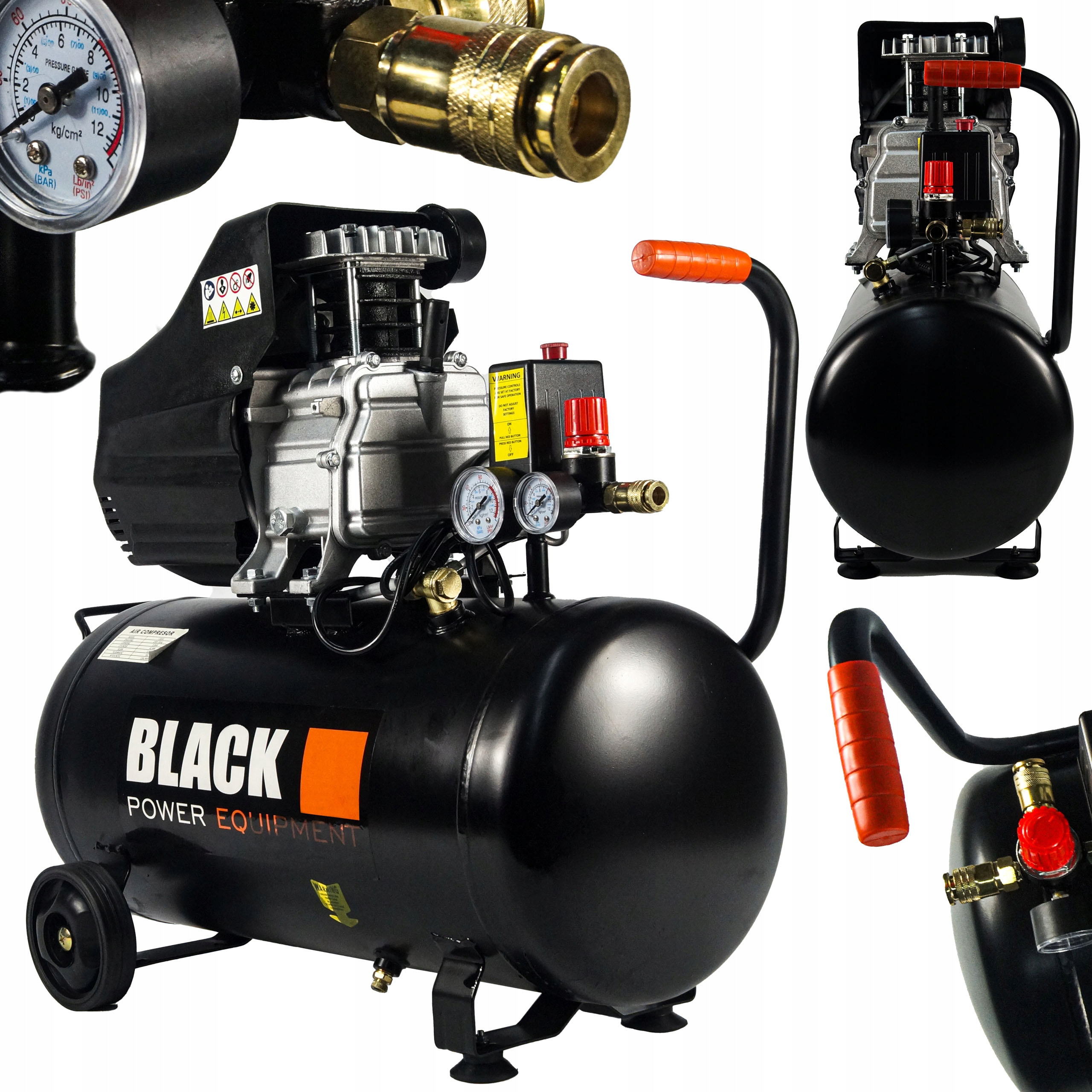 MOCNY KOMPRESOR SPRĘŻARKA POWIETRZA OLEJOWY 50L