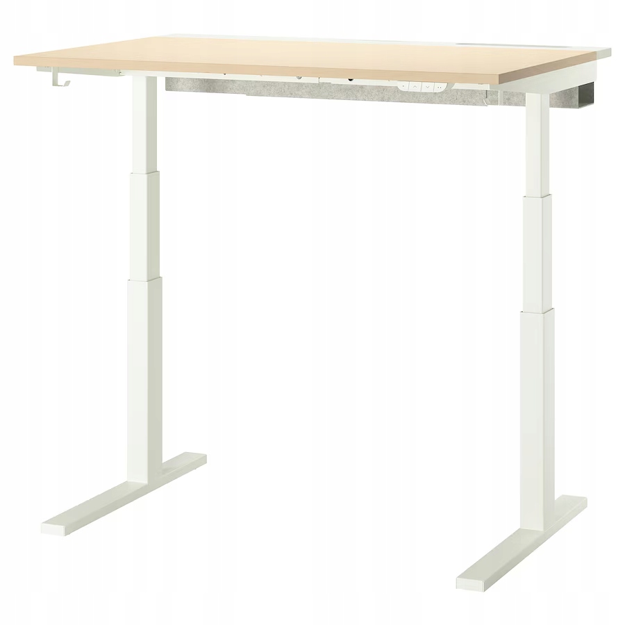 Biurko Mittzon Ikea z regulacją wysokości elektryczny 120x80cm okl brzoza