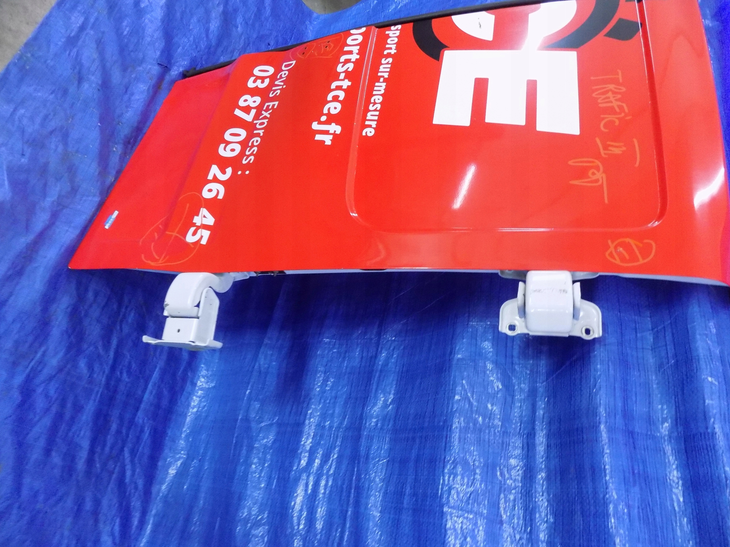 door right rear part RENAULT TRAFIC III hinges upholstery KPL