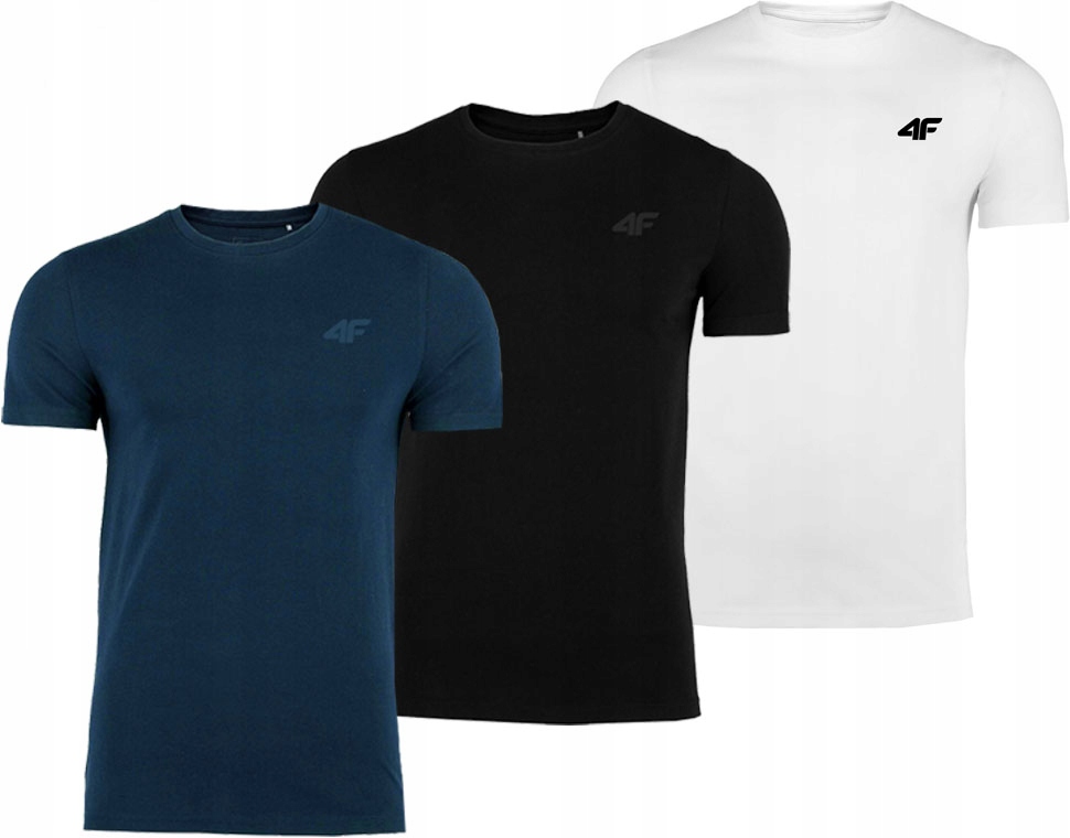 

4F Zestaw Koszulka Męska T-shirt 3 Sztuki r.3XL