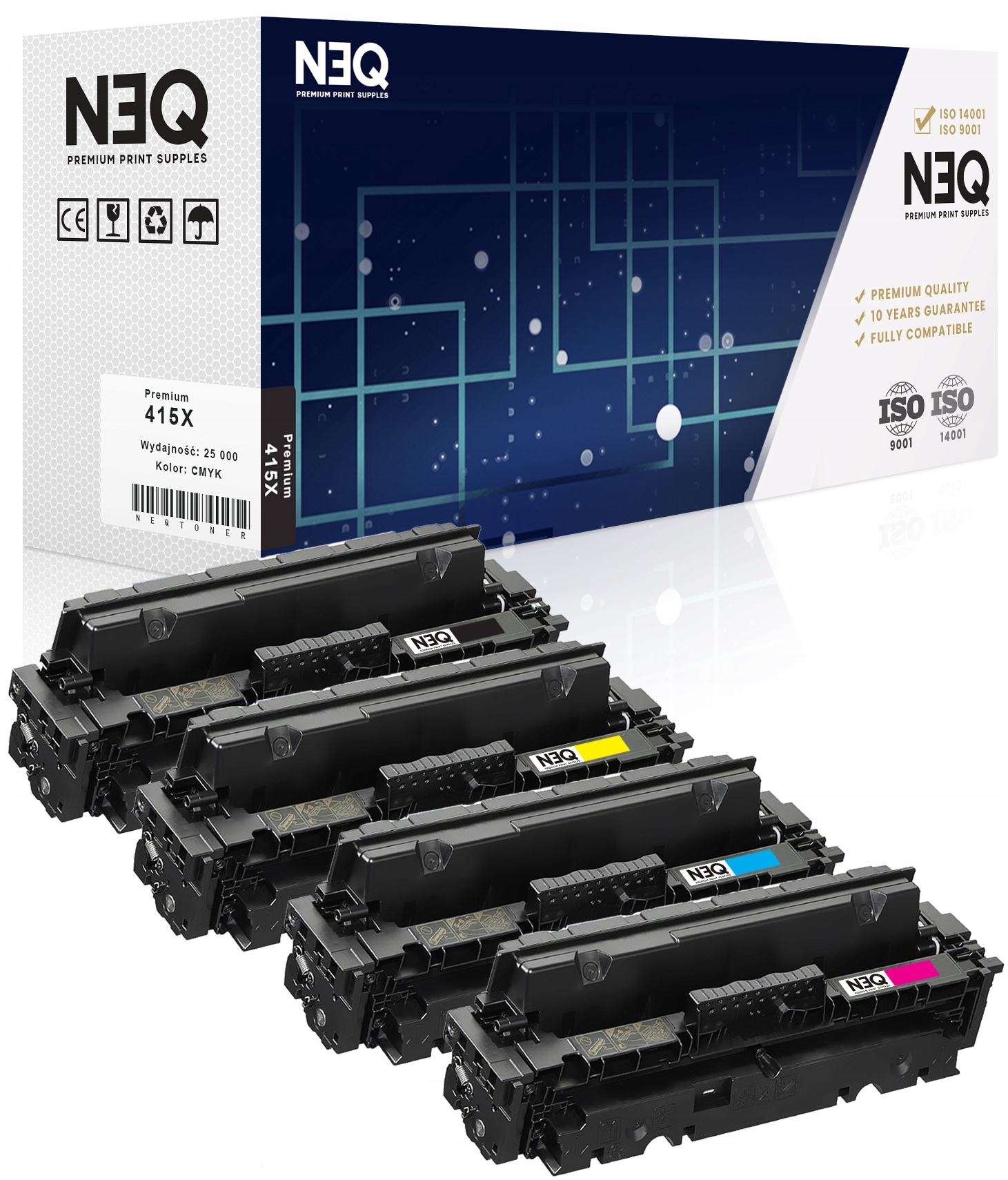 4x Toner pro Hp Color LaserJet Pro M454fw M454nw