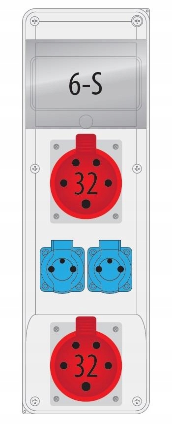 Rozvaděč R-box Slim 2x32A/5P 2x230V 6S B.SLIM-6S-26