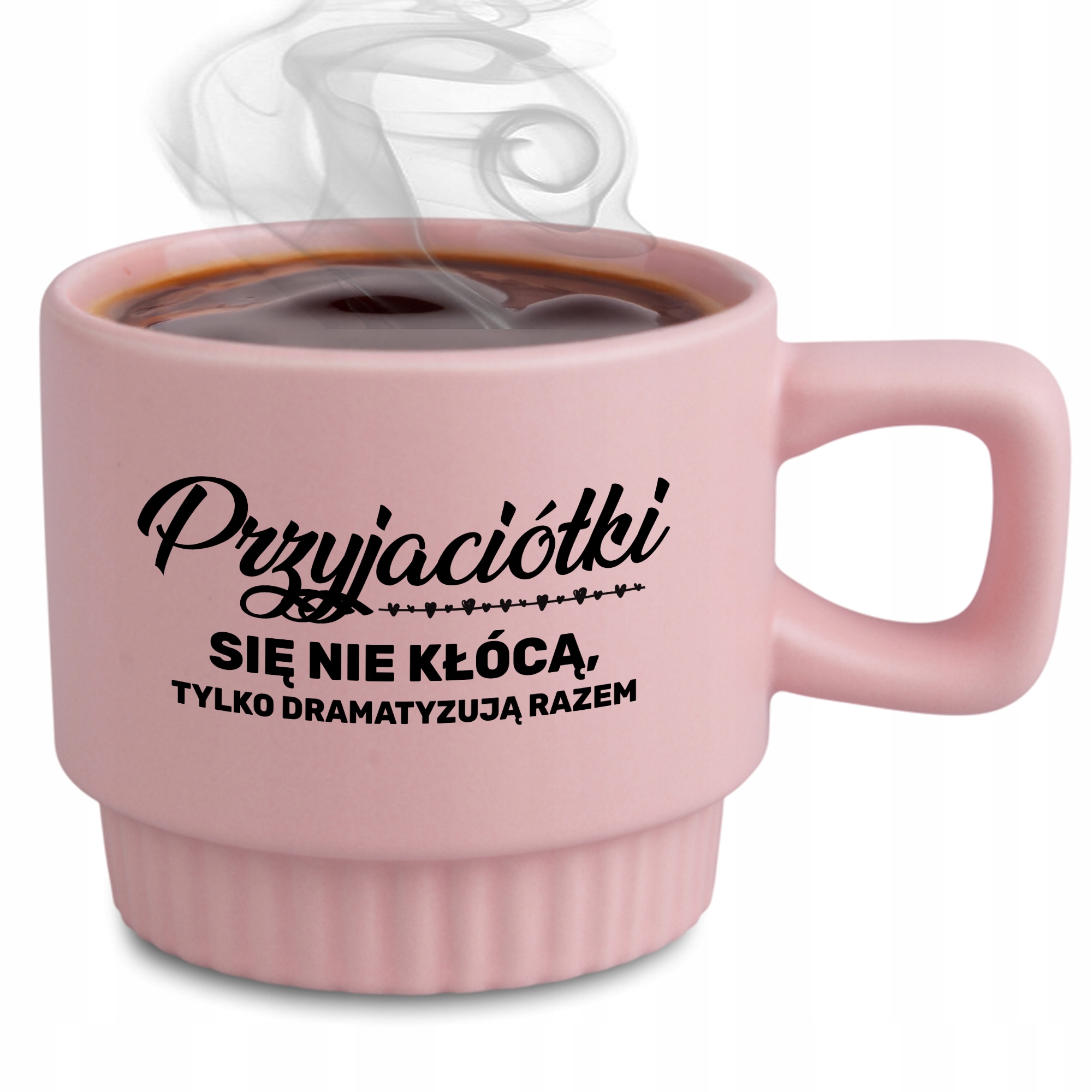 Ryflovaný hrnček Ružová Kamarátka Sa Pre Ňu Neháda Priateľke