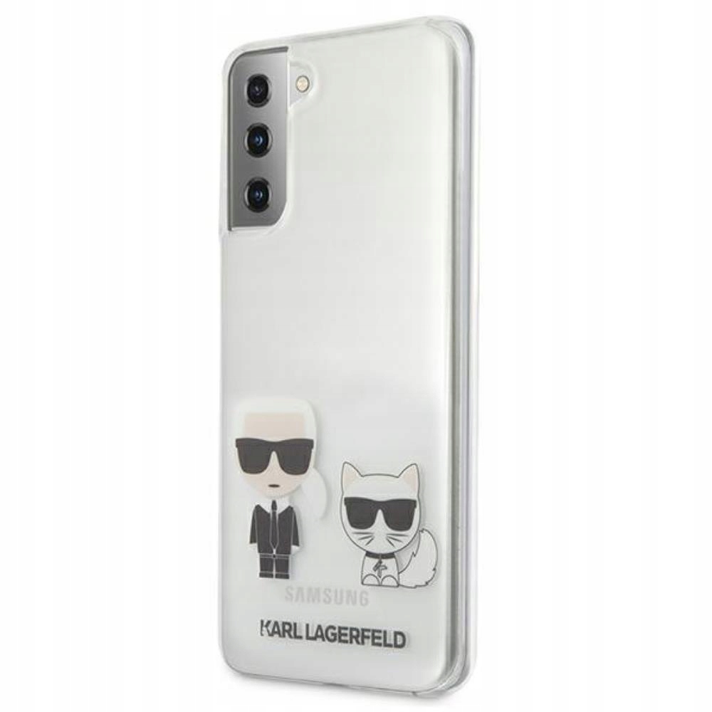 Etui Karl Lagerfeld Karl&Choupette na Samsung Galaxy S21+ przezroczyste