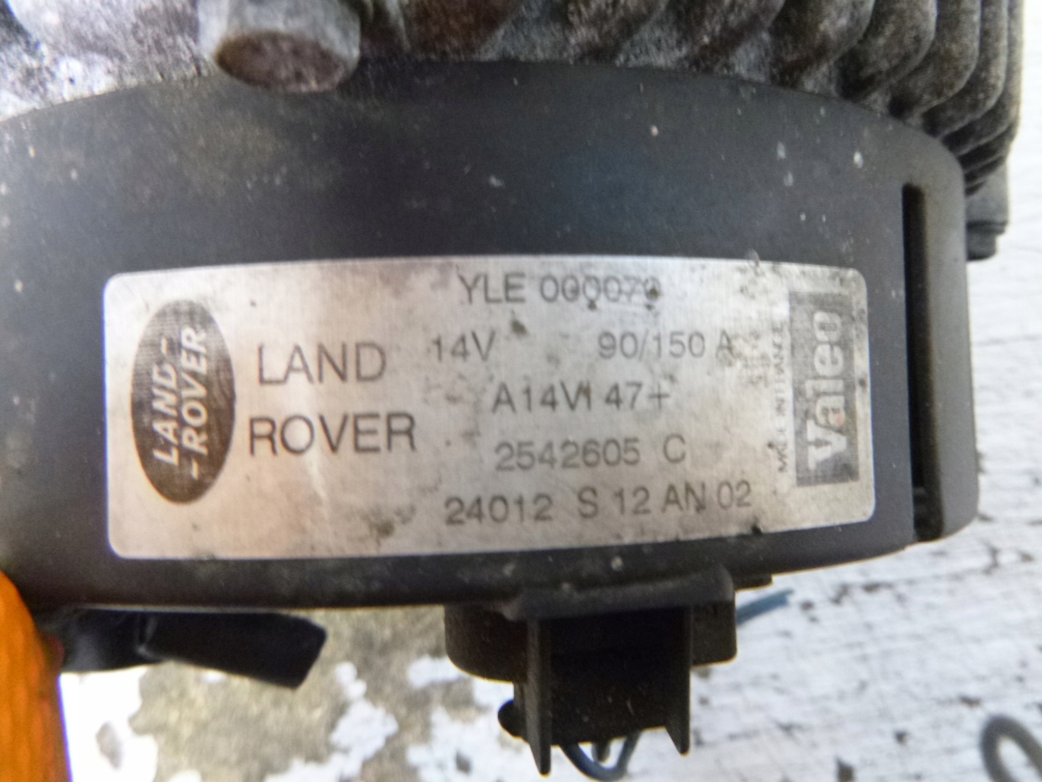 alternatore Land Rover Freelander 1 e 2.0 Td4 Diesel 2000-2006 YLE000070