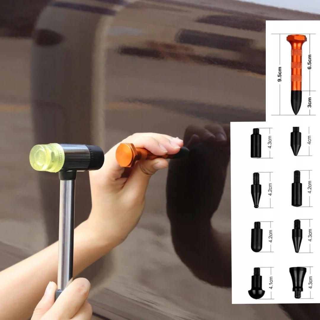 Zestaw pdr PULLER MLOTEK Set Components Slide Hammer Sheet Metal Hammer Mallet Bridge Puller Adapters Lamp