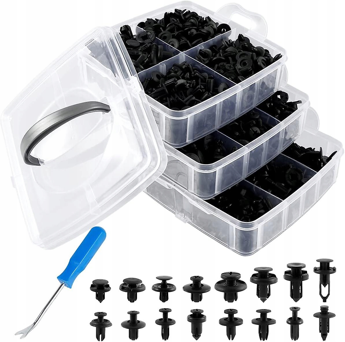 ZESTAW SPINKI KOŁKI SAMOCHODOWE 625 el + ŚCIĄGACZ Kod producenta 07-0006