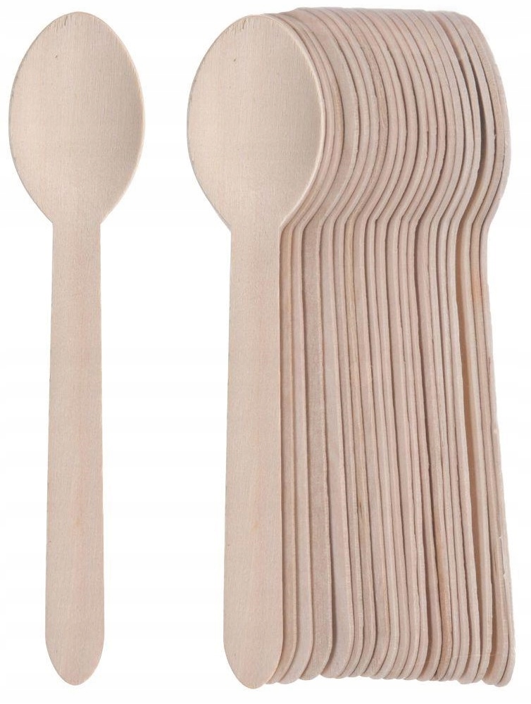 

Łyżki Drewniane Łyżeczki 20 sztuk Grill Piknik Eko