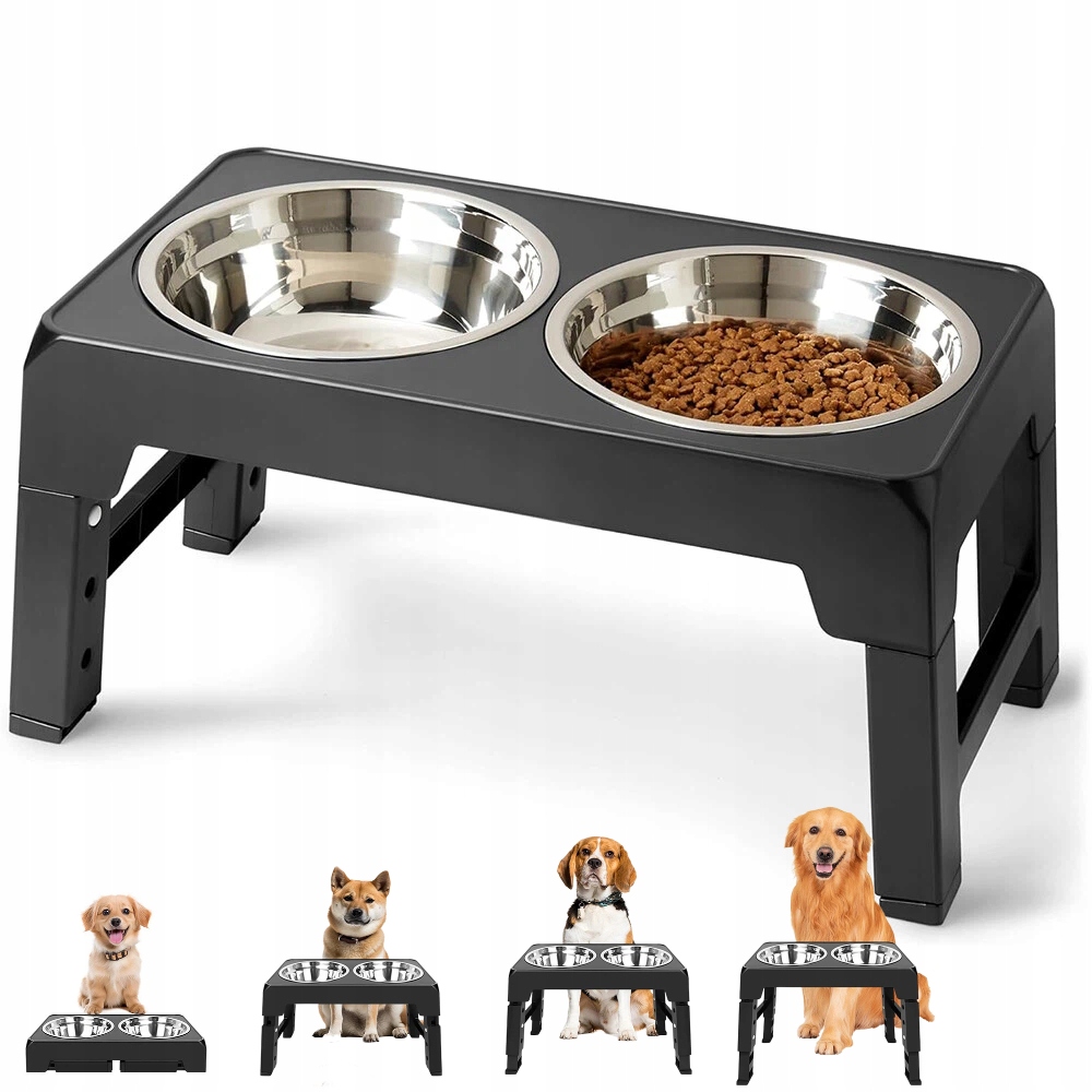 Levně Misky Na Stojanu Pro Psa netekoucí 4-úrovňová regulace, nové