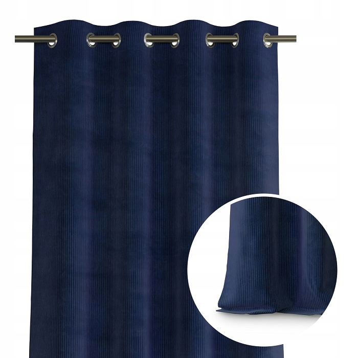 

Zasłony na przelotkach velvetowe Granatowe 140x250