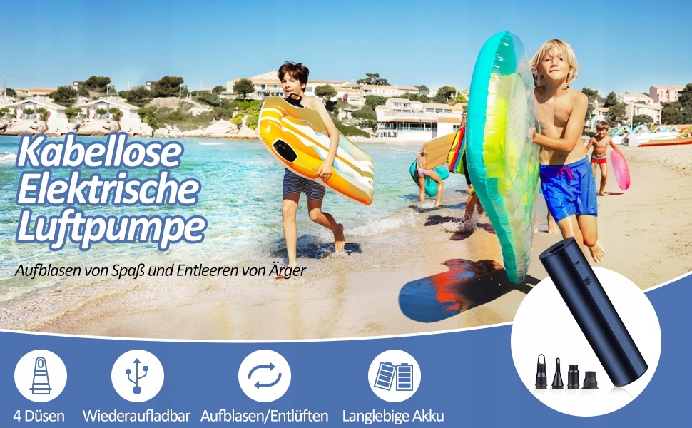Bezprzewodowa Elektryczna Pompka Kompaktowa 4w1 — miniatura 9