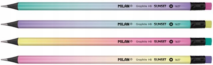Ołówek z gumką Milan Sunset HB okrągły