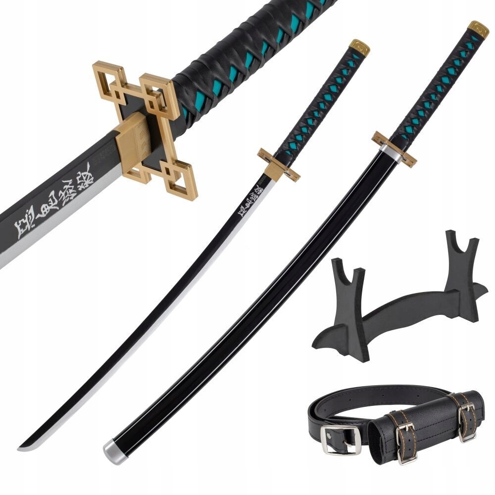 Wakizashi Demon Slayer Tokitou Muichirou's 77cm plus Stojak i Pas JT10655-W