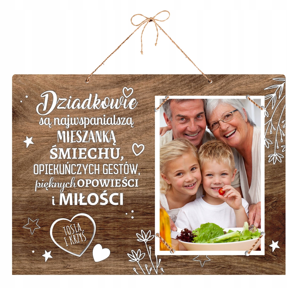 

Dzień Babci Dziadka ramka zdjęcie życzenia Grawer