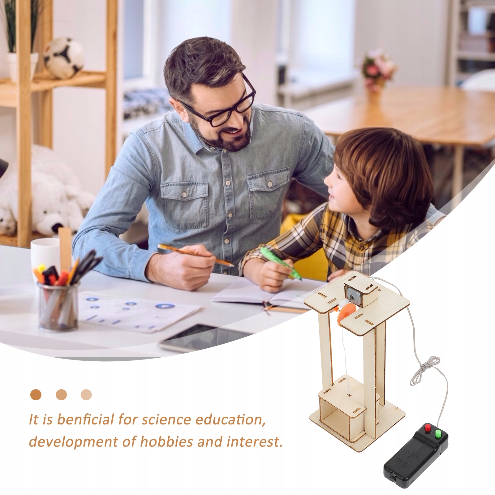 PODNOŚNIK I WINDA DIY MODEL EDUKACYJNY (BEZ BATERII) Marka bez marki