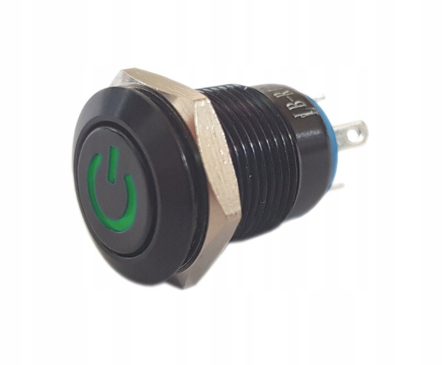 

Przycisk Czarny 12mm Bistabilny Power