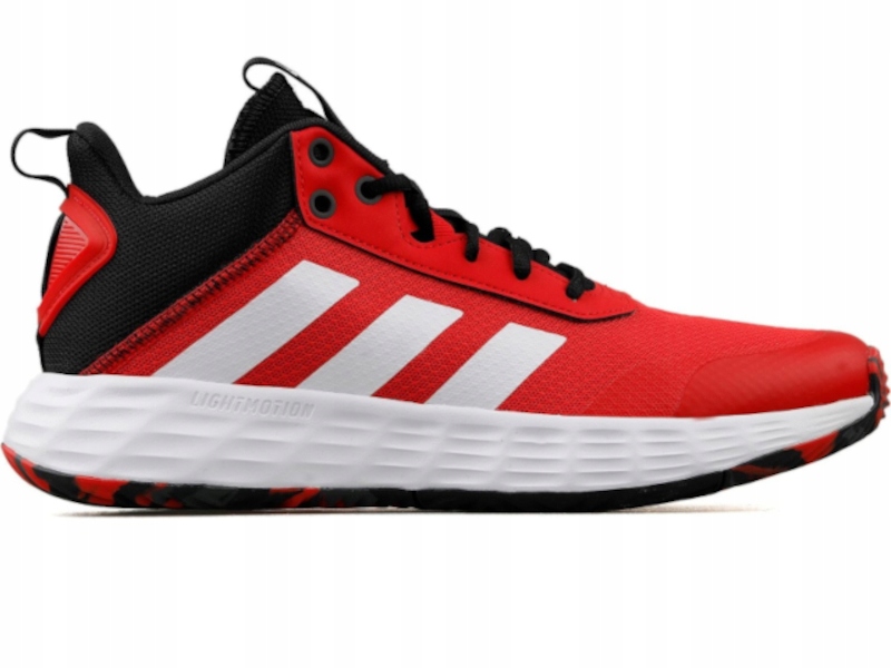 Boty Adidas Ownthegame GW5487 červené basketbalové Adiwear odpružení 44
