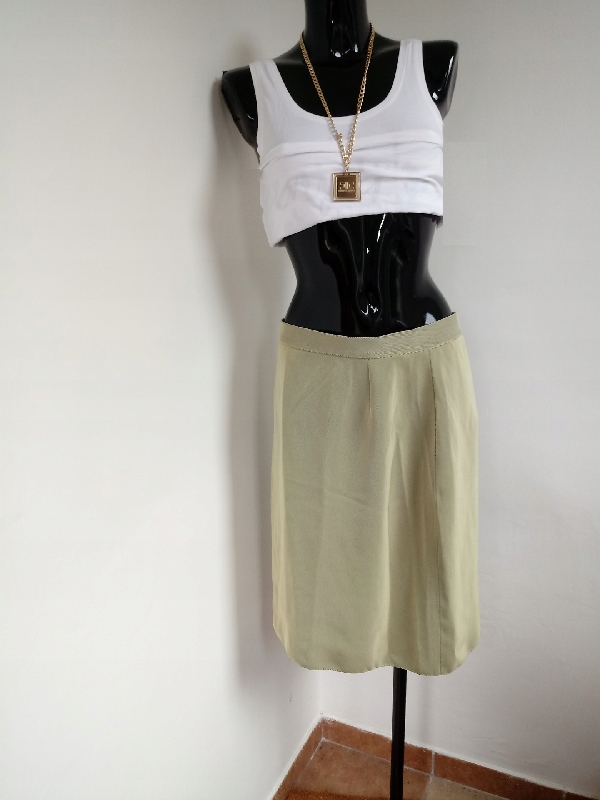 Pistacjowa zielona spódnica midi elegancka XXL 44 Rozmiar XXL