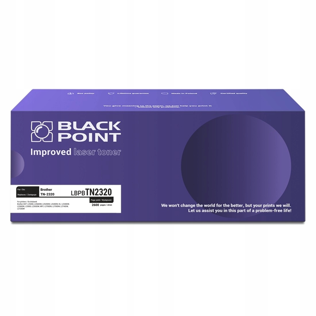 Toner Black Point LBPBTN2320 do Brother TN-2320 Black 2600 str.