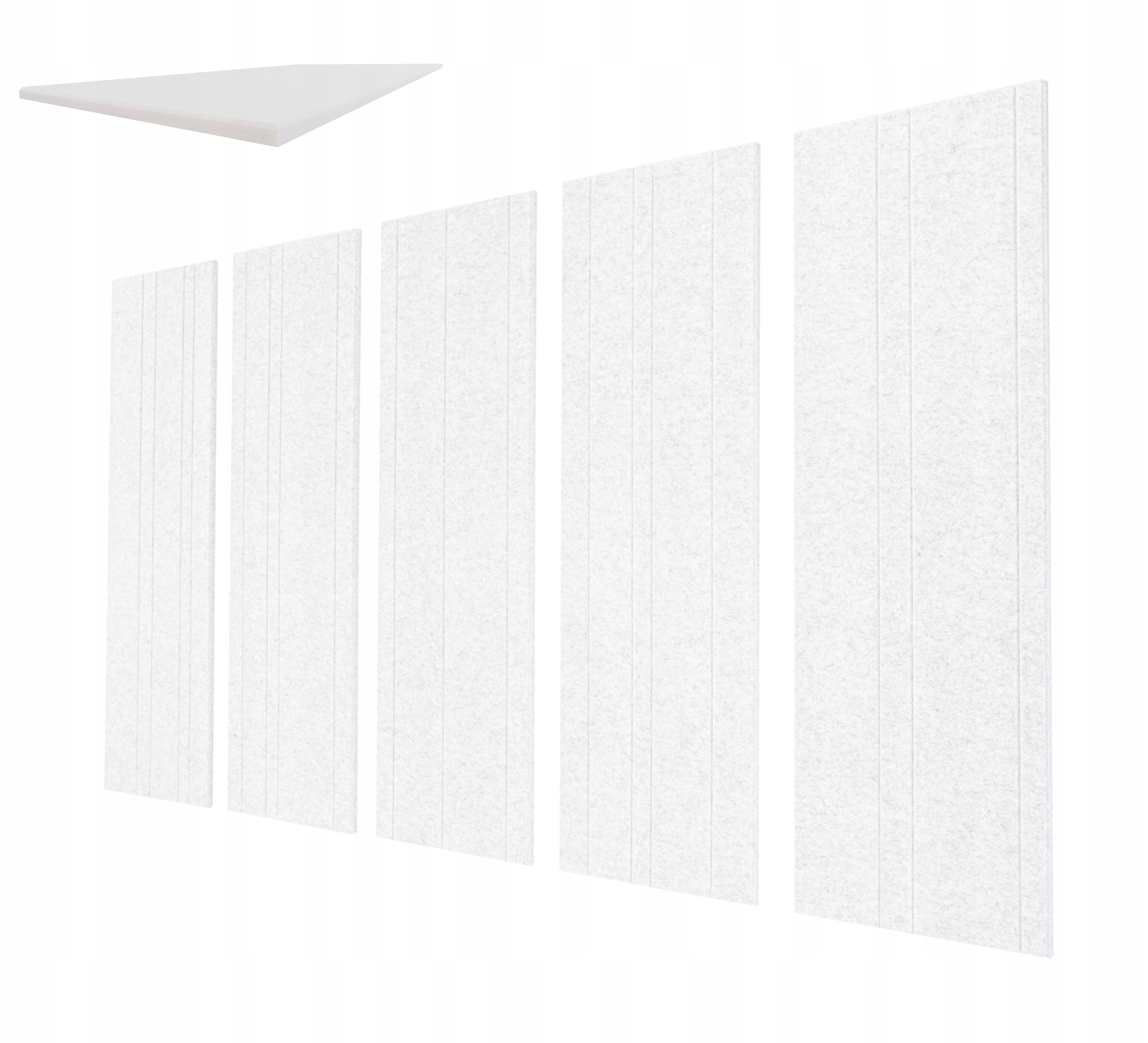 Sada akustických plstěných panelů Nezapalovatelné na zeď gr.1,2cm Bílé atesty