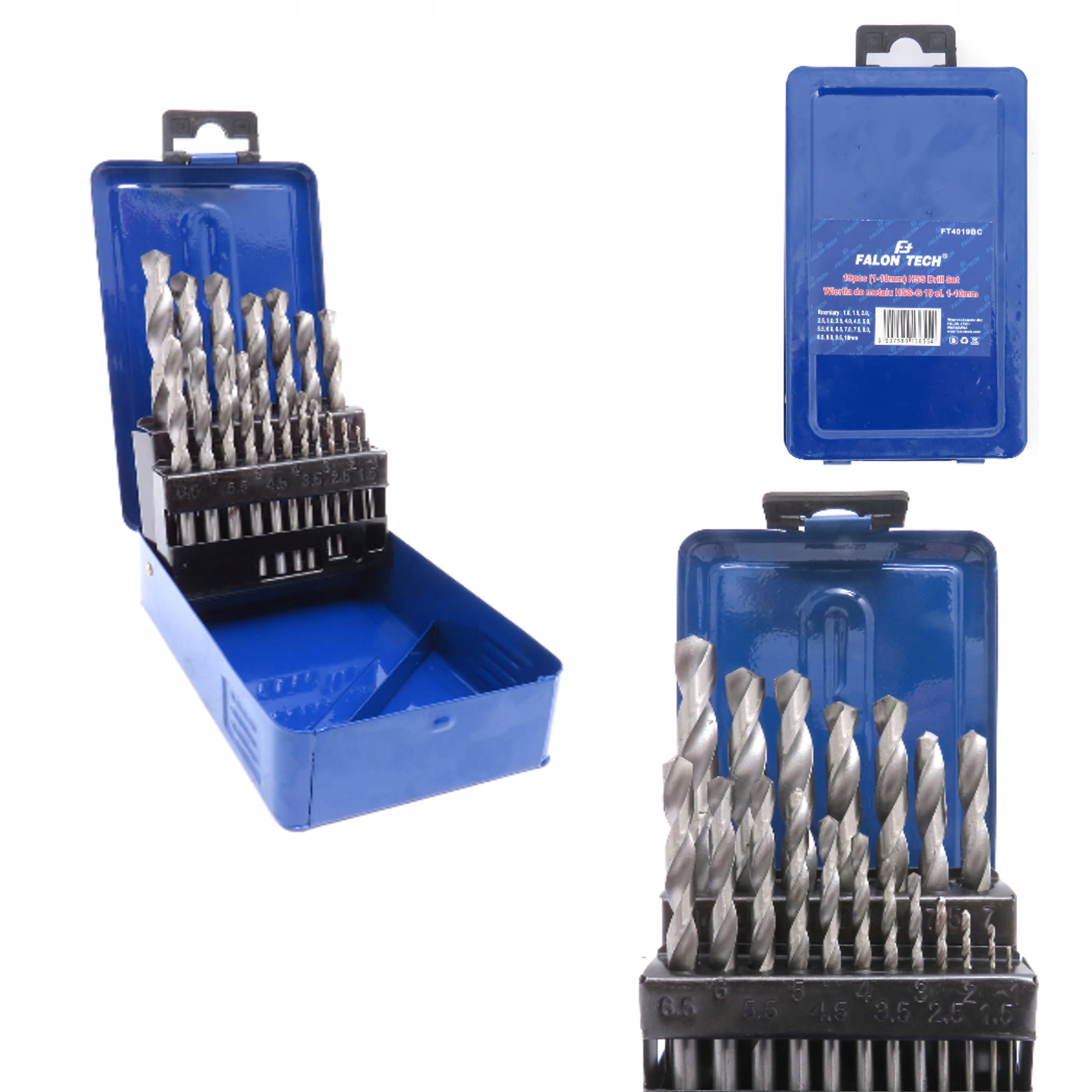 

Zestaw Wierteł Do Metalu 19szt Wiertła Hss 1-10mm