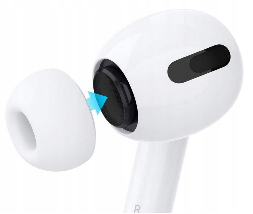 GUMKI NAKŁADKI DOUSZNE DO APPLE AIRPODS PRO S M L Materiał tworzywo sztuczne