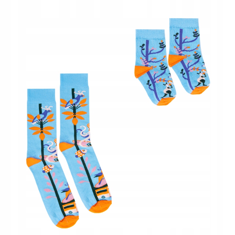 

Zestaw kolorowych skarpetek dla Taty i Dziecka