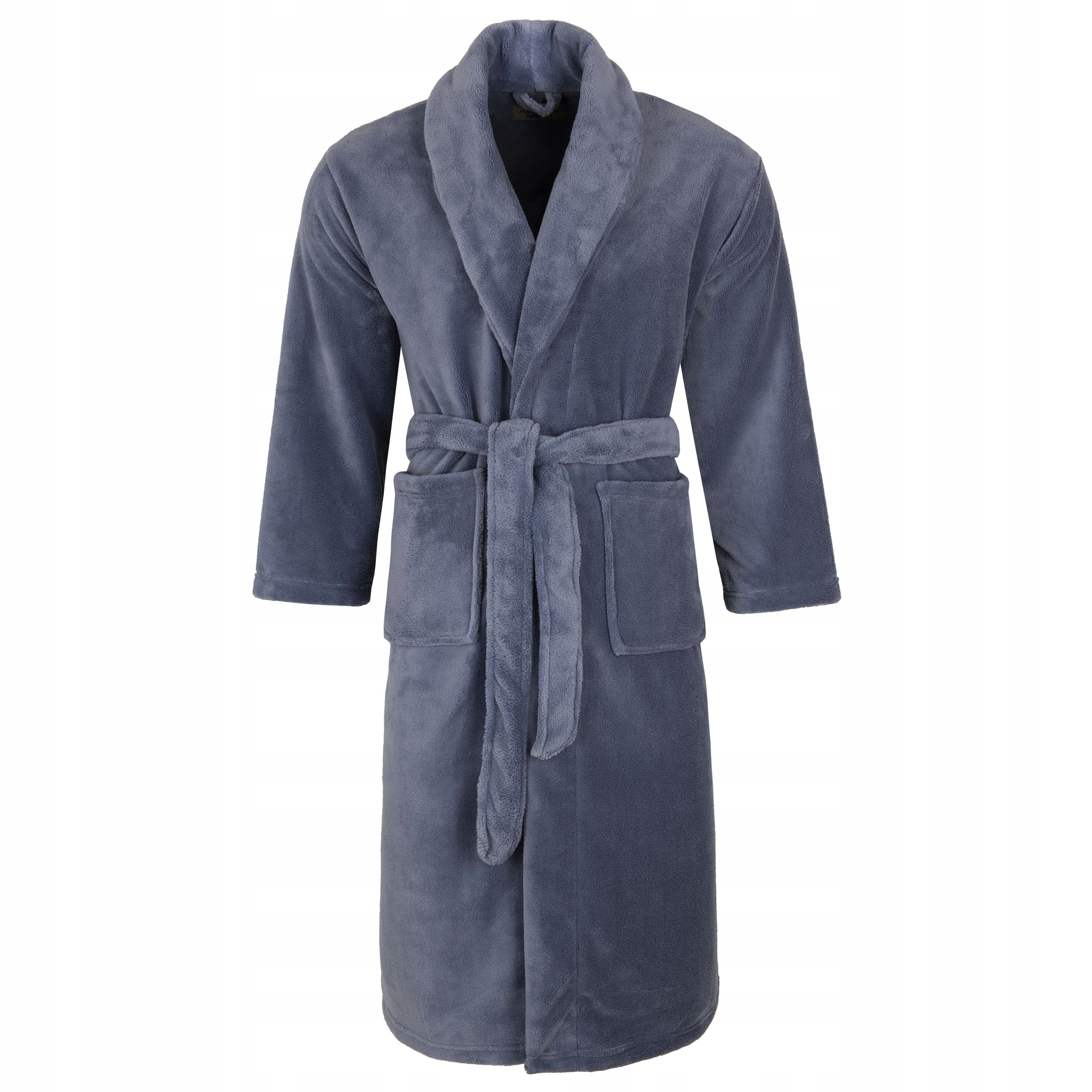 SZLAFROK MĘSKI SZARY GRUBY MIĘSISTY XL A100