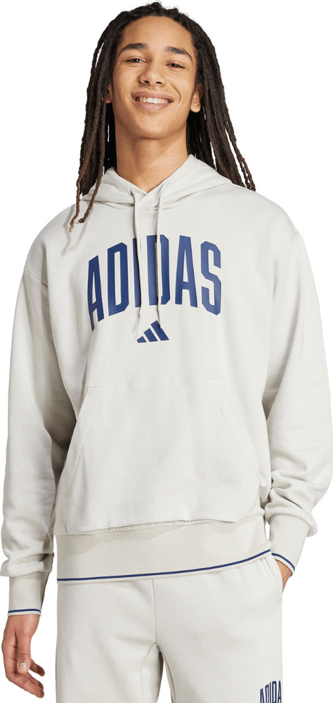 Pánská Mikina Adidas Collegiate Hoodie Světle Šedá KC3872 velikost XL