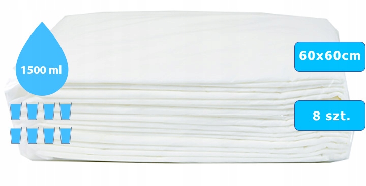 Podkłady higieniczne Protectiva Baby Care 60x60 cm 8 szt. Kod producenta P/SB/8/60