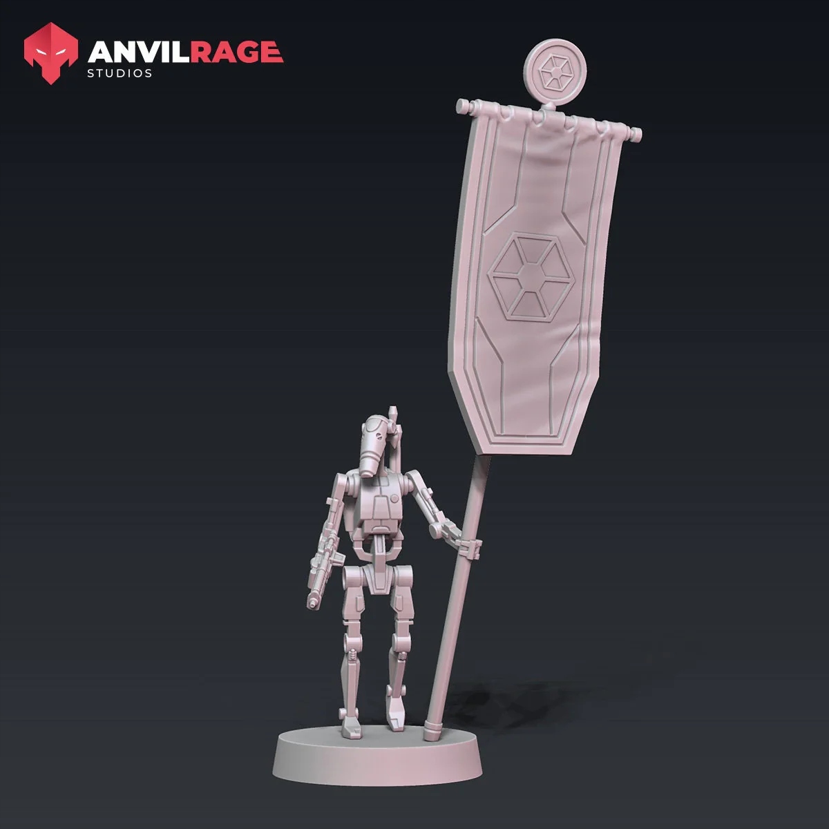 CLANKER STANDARD BEARER model pasuje do gry StarWars Legion