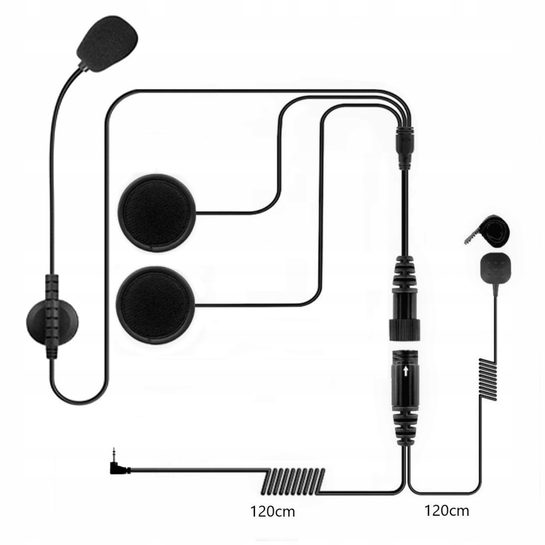 SLUCHAWKI DO KASKU OTWARTEGO WTYK MOTOROLA T82 T80