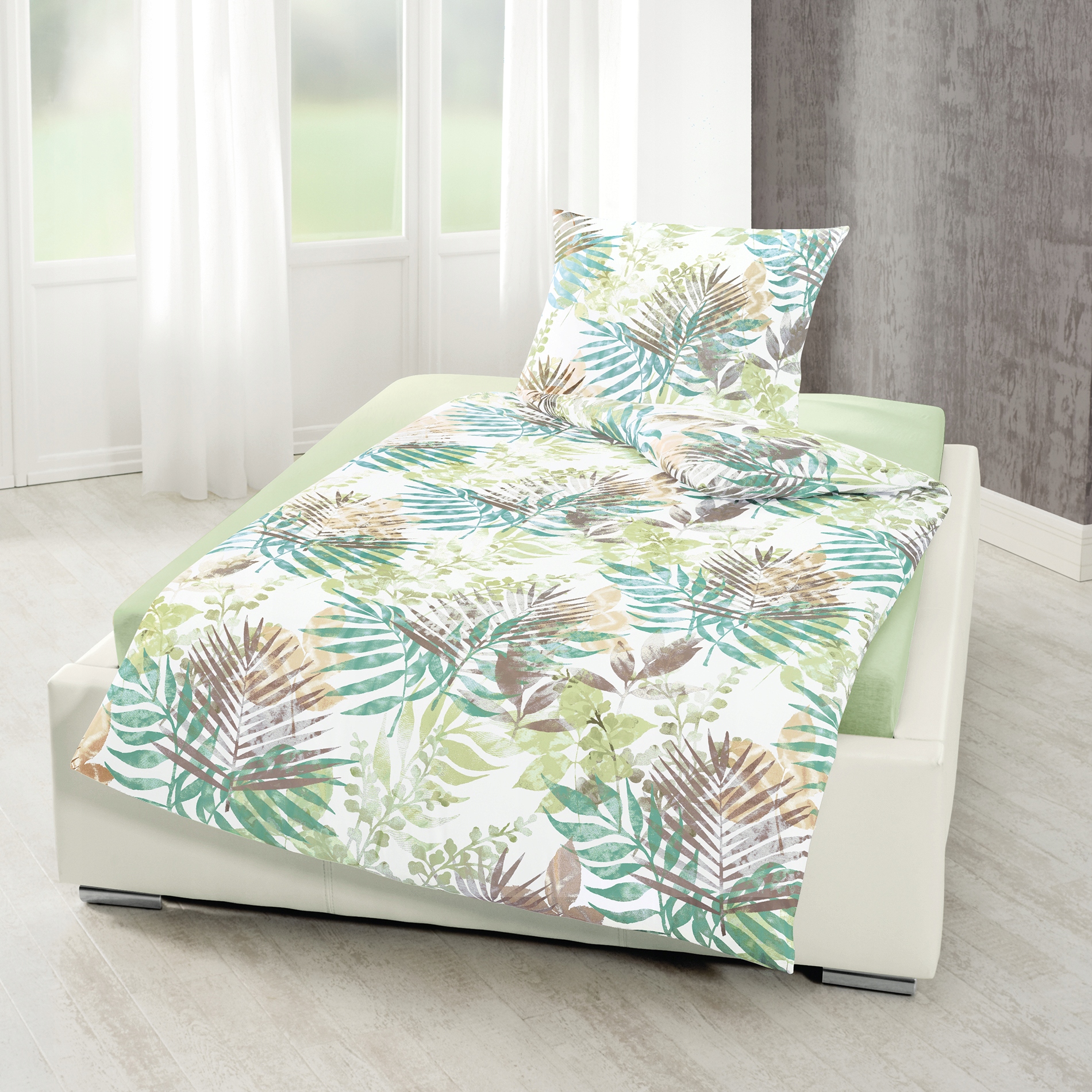 Sada povlečení saténová bavlněná přikrývka 160/200 polštář 70/80 Ketna