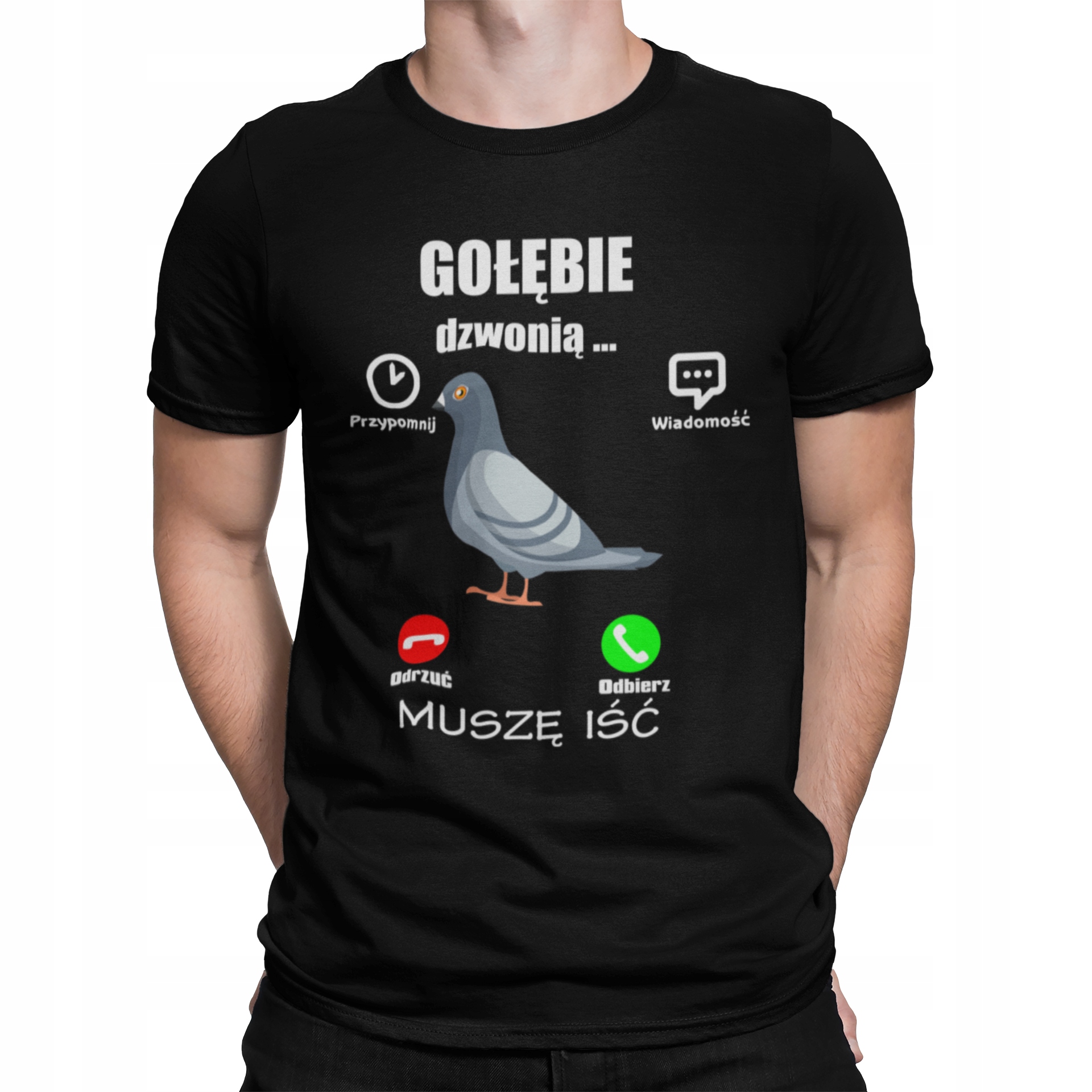 

Koszulka Gołębie Dzwonią czarna Dla Gołębiarza M