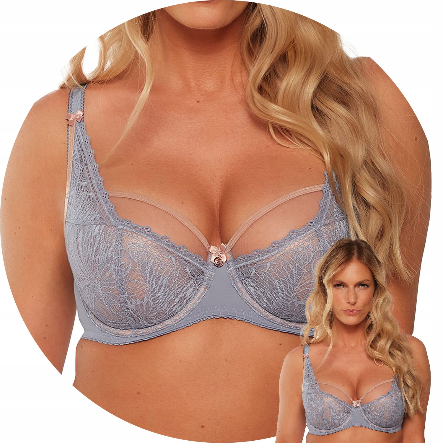 Gaia 1249 Helenia Polovyztužená podprsenka Semi Soft modrá 75H