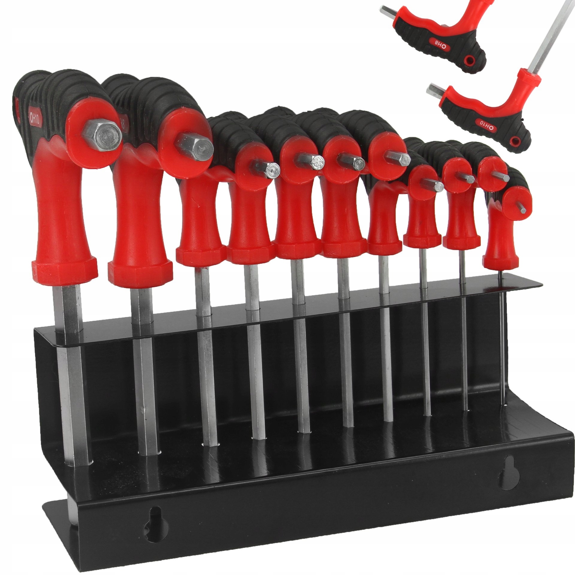 

Klucze Imbus 2-10mm Zestaw Na Metalowym Stojaku