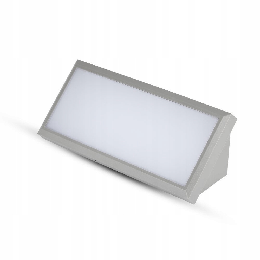 Nástěnné venkovní zahradní Led svítidlo šikmé 12W šedé 4000K V-tac
